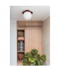 Lampa sufitowa plafon KUUL C burgundowe mocowanie i biała szklana kula UMMO
