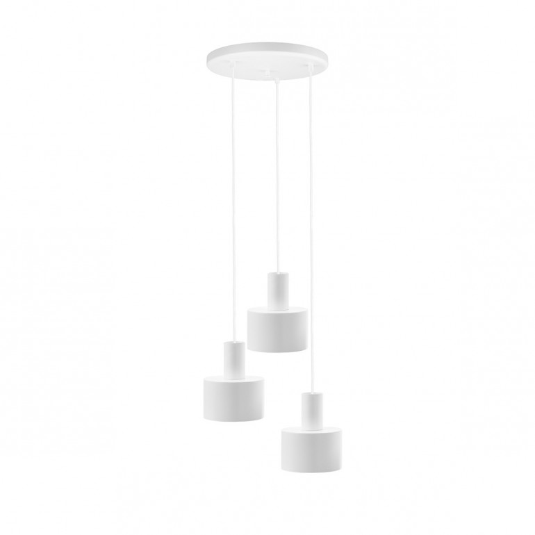 ENKEL 3P lampada a sospensione da soffitto bianca