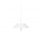 Lampa wisząca Sakosi A biała z tekstylnym abażurem UMMO