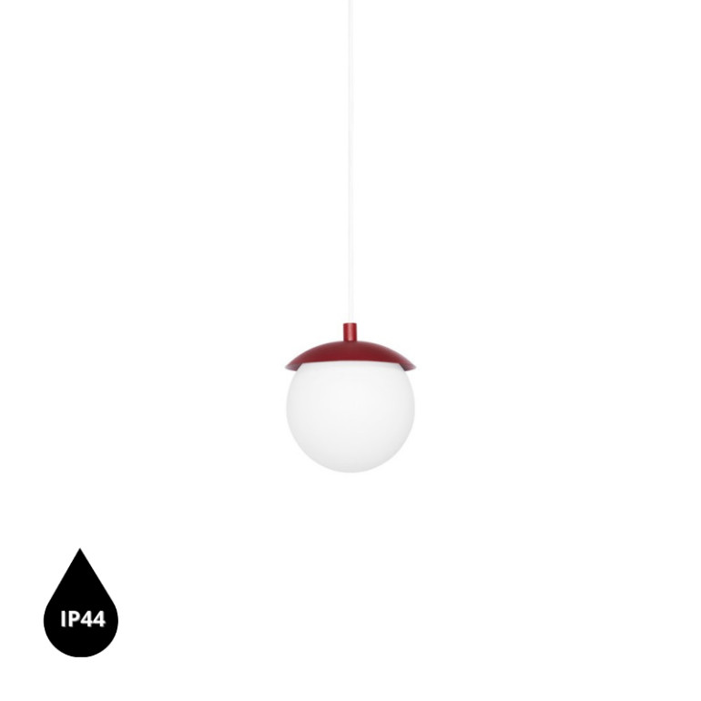 Lampada a sospensione da soffitto KUUL F bordeaux IP44