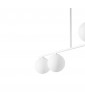 Lampa sufitowa Suguri A w rozmiarze M biała na rurce z białymi szklanymi kulami UMMO