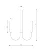 Lampadario FUNSUI B blu navy misura S