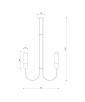 Lampadario FUNSUI B blu navy in taglia M