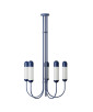 Lampadario FUNSUI B blu navy in taglia M