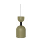 Lampada a sospensione a soffitto SUPURU oliva con tubo nero