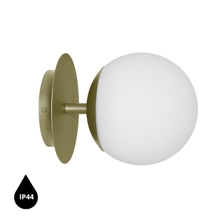PLAAT C lampada da parete verde oliva / applique IP44