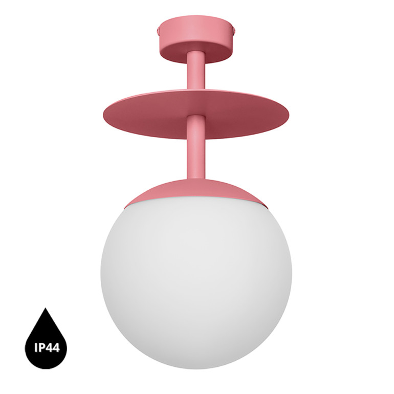 PLAAT B lampada da soffitto rosa / plafond con tenuta IP44 aumentata