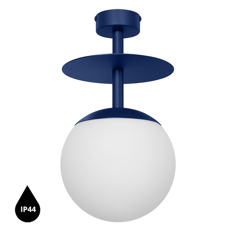 PLAAT B lampada da soffitto blu navy / plafond con tenuta IP44 aumentata