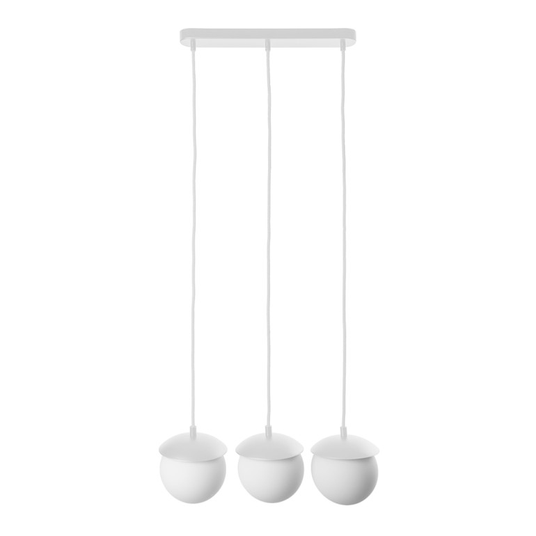 KUUL Una lampada a sospensione da soffitto bianca