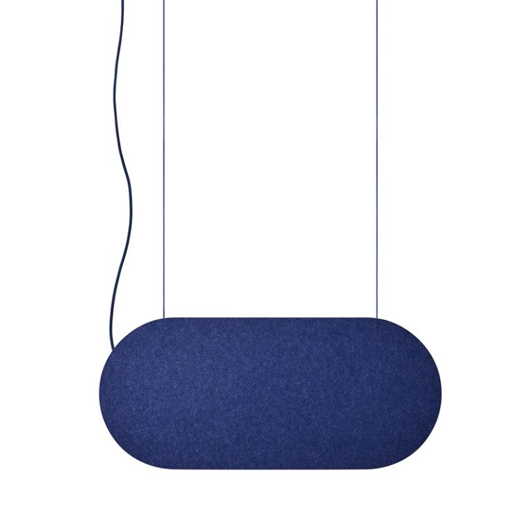 MALUMI A Acoustic: lampada a sospensione acustica da soffitto, color granata