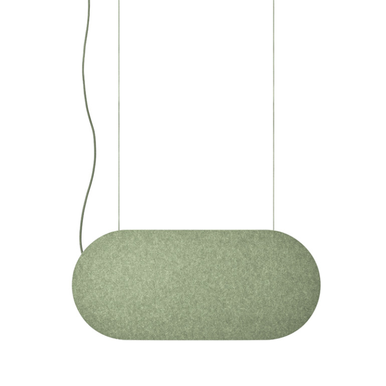 MALUMI A Acoustic, lampada a sospensione acustica color oliva