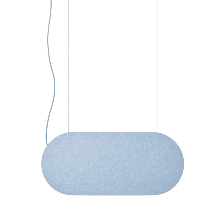 MALUMI A Acoustic: lampada a sospensione acustica da soffitto, blu