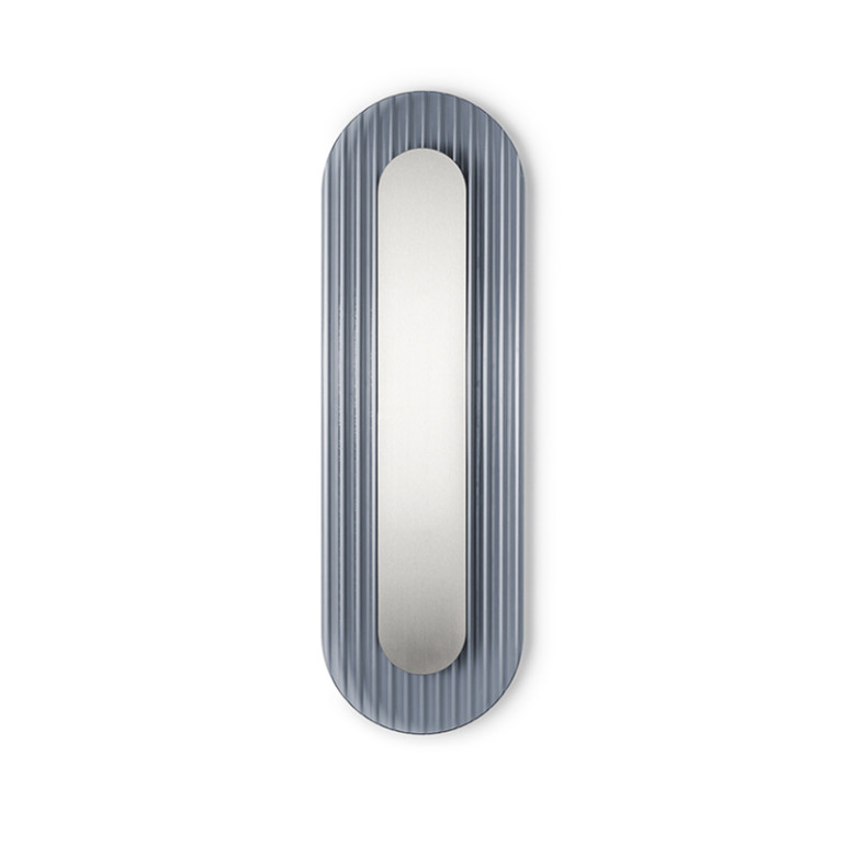 RIFLO W B Steel: applique in acciaio con vetro satinato color grafite